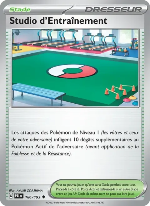 Carte Pokémon Studio d’Entraînement 186/193, extension Évolutions à Paldea