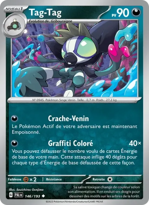 Carte Pokémon Tag-Tag 146/193, extension Évolutions à Paldea