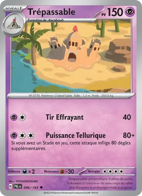 Carte Pokémon Trépassable 096/193, extension Évolutions à Paldea