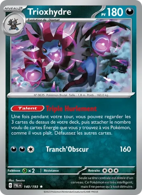Carte Pokémon Trioxhydre 140/193, extension Évolutions à Paldea