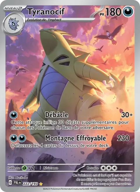 Carte Pokémon Tyranocif 222/193, extension Évolutions à Paldea