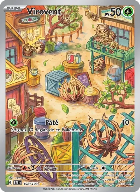 Carte Pokémon Virovent 198/193, extension Évolutions à Paldea