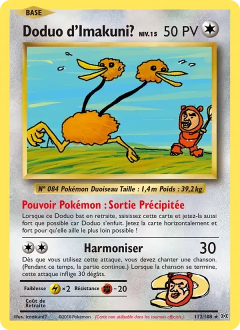 Carte Pokémon Doduo d’Imakuni? 112/108, extension Évolutions