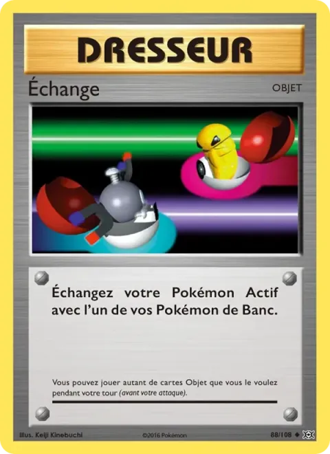 Carte Pokémon Échange 088/108, extension Évolutions