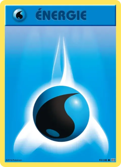 Carte Pokémon Énergie Eau 093/108, extension Évolutions
