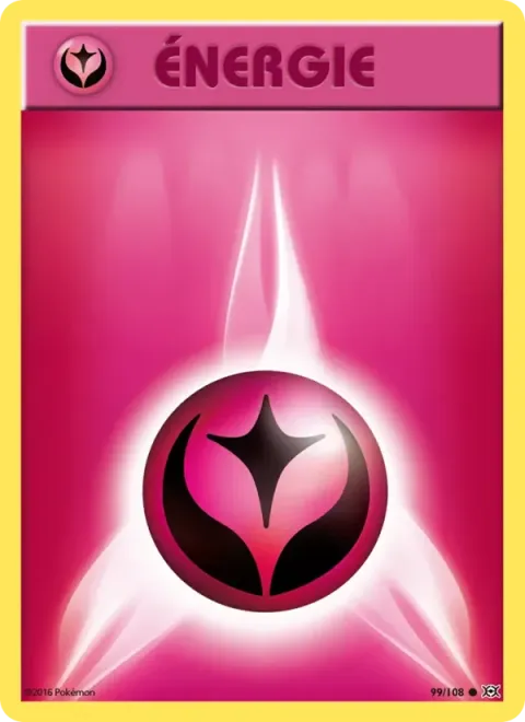 Carte Pokémon Énergie Fée 099/108, extension Évolutions