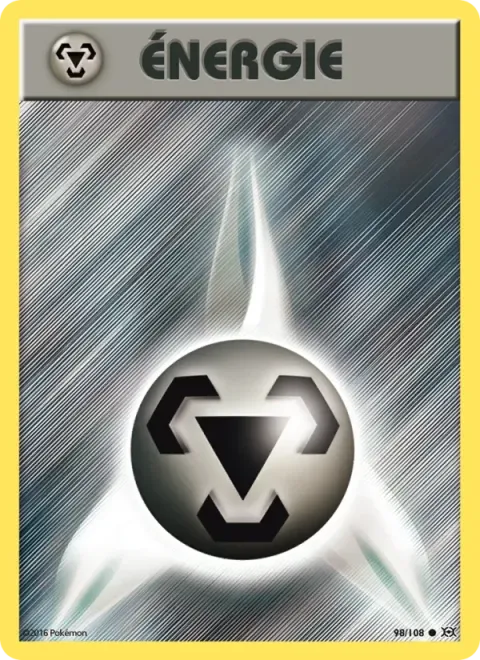 Carte Pokémon Énergie Métal 098/108, extension Évolutions