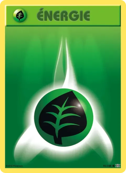 Carte Pokémon Énergie Plante 091/108, extension Évolutions