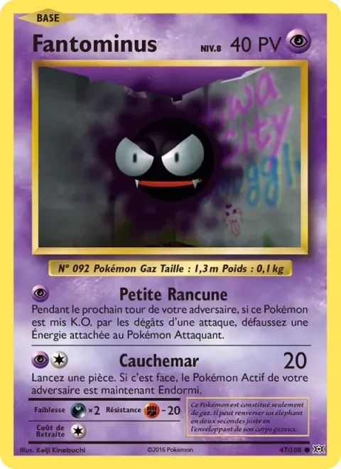 Carte Pokémon Fantominus 047/108, extension Évolutions