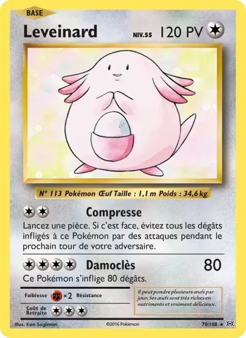 Carte Pokémon Leveinard 070/108, extension Évolutions