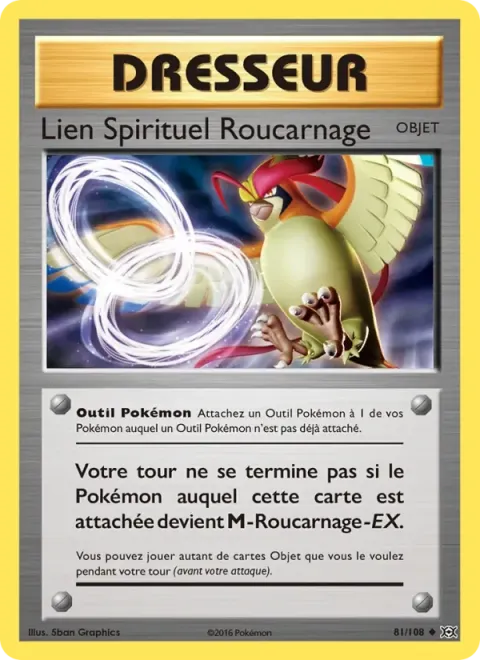 Carte Pokémon Lien Spirituel Roucarnage 081/108, extension Évolutions