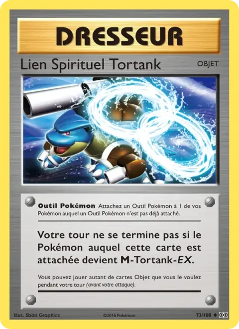 Carte Pokémon Lien Spirituel Tortank 073/108, extension Évolutions