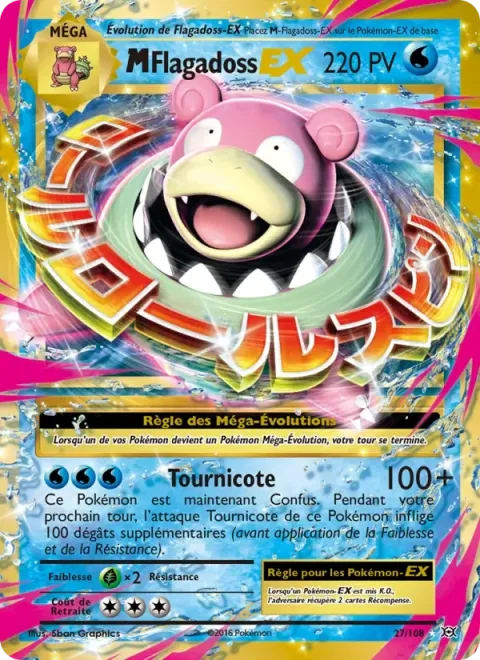 Carte Pokémon M-Flagadoss EX 027/108, extension Évolutions