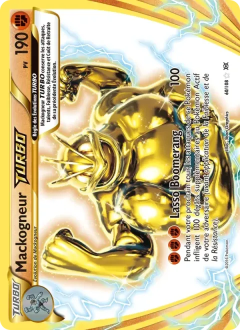 Carte Pokémon Mackogneur TURBO 060/108, extension Évolutions