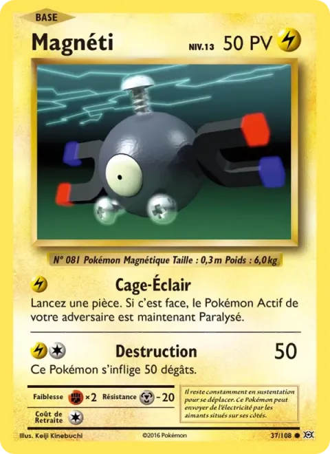 Carte Pokémon Magnéti 037/108, extension Évolutions