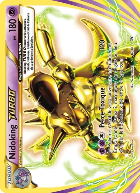 Carte Pokémon Nidoking TURBO 046/108, extension Évolutions