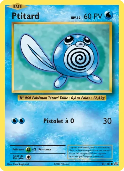 Carte Pokémon Ptitard 023/108, extension Évolutions