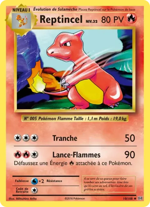 Carte Pokémon Reptincel 010/108, extension Évolutions