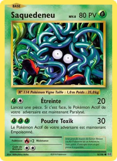Carte Pokémon Saquedeneu 008/108, extension Évolutions
