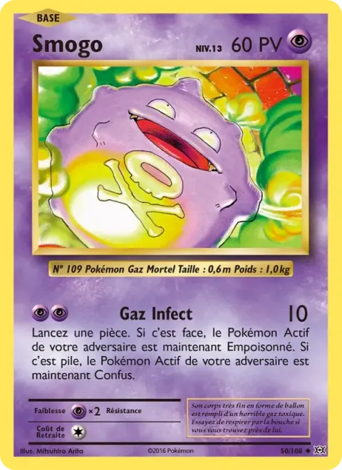 Carte Pokémon Smogo 050/108, extension Évolutions