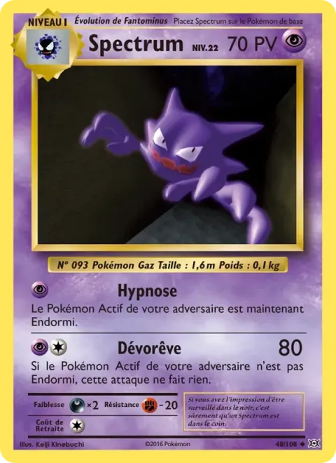 Carte Pokémon Spectrum 048/108, extension Évolutions