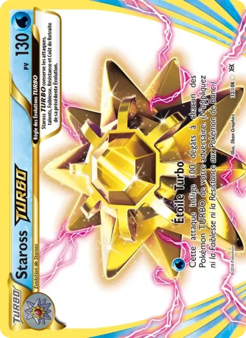 Carte Pokémon Staross TURBO 032/108, extension Évolutions