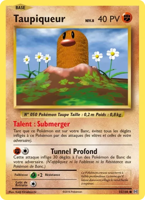 Carte Pokémon Taupiqueur 055/108, extension Évolutions