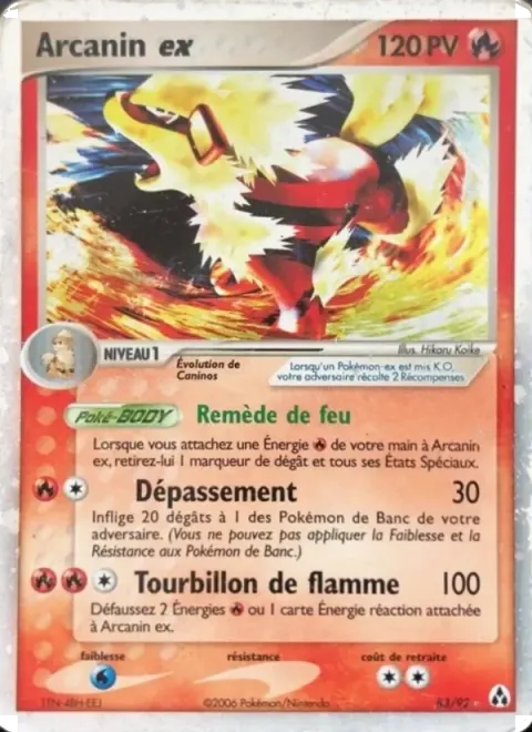 Carte Pokémon Arcanin ex 083/092, extension EX Créateurs de légendes