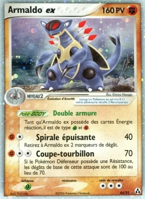Carte Pokémon Armaldo ex 084/092, extension EX Créateurs de légendes