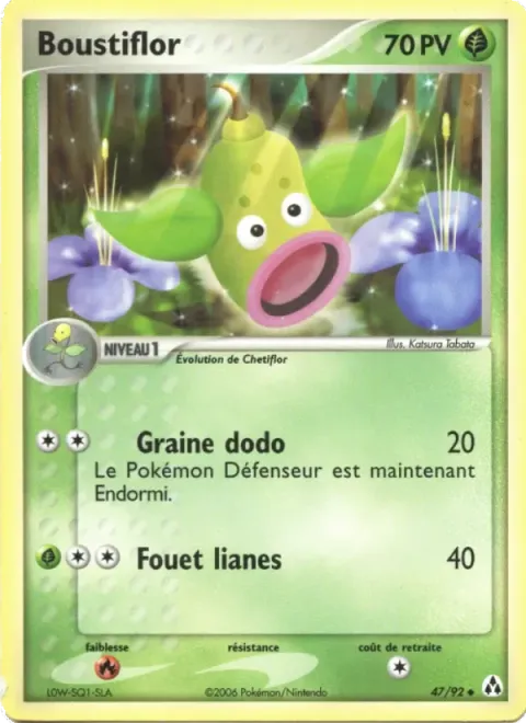 Carte Pokémon Boustiflor 047/092, extension EX Créateurs de légendes