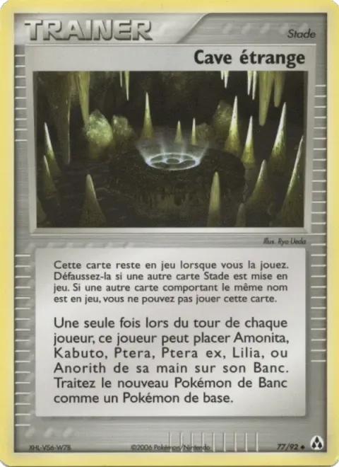 Carte Pokémon Cave étrange 077/092, extension EX Créateurs de légendes