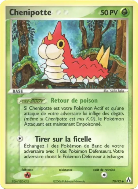 Carte Pokémon Chenipotte 070/092, extension EX Créateurs de légendes
