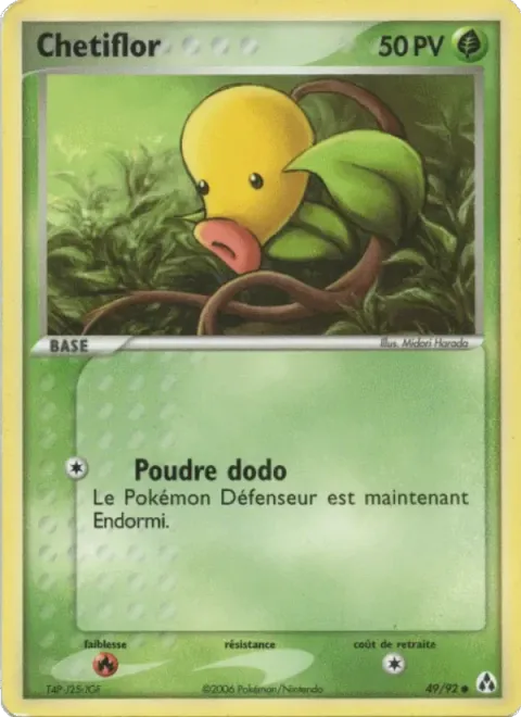 Carte Pokémon Chetiflor 049/092, extension EX Créateurs de légendes
