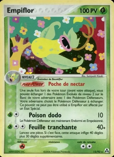 Carte Pokémon Empiflor 013/092, extension EX Créateurs de légendes