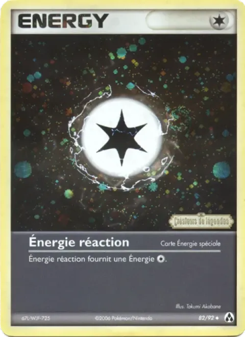 Carte Pokémon Énergie réaction 082/092, extension EX Créateurs de légendes