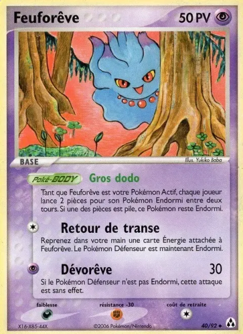 Carte Pokémon Feuforêve 040/092, extension EX Créateurs de légendes