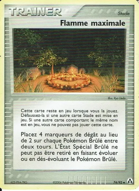 Carte Pokémon Flamme maximale 074/092, extension EX Créateurs de légendes