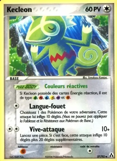 Carte Pokémon Kecleon 037/092, extension EX Créateurs de légendes