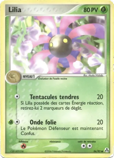Carte Pokémon Lilia 056/092, extension EX Créateurs de légendes