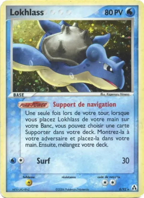 Carte Pokémon Lokhlass 008/092, extension EX Créateurs de légendes