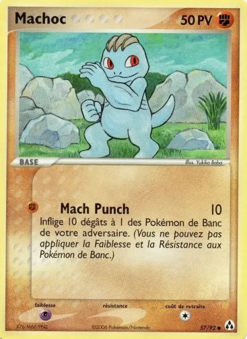 Carte Pokémon Machoc 057/092, extension EX Créateurs de légendes