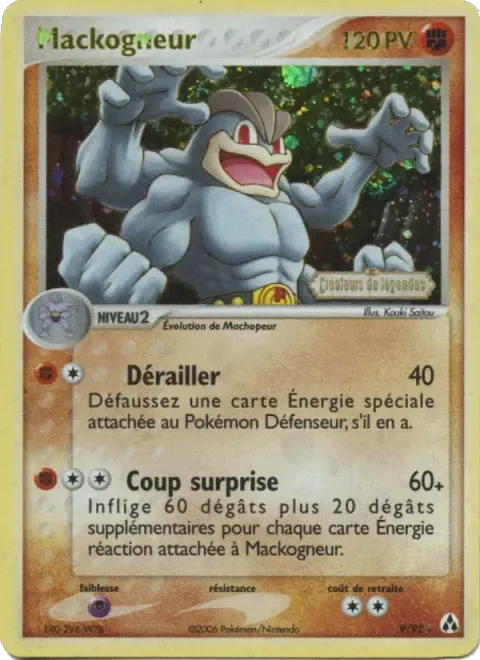 Carte Pokémon Mackogneur 009/092, extension EX Créateurs de légendes