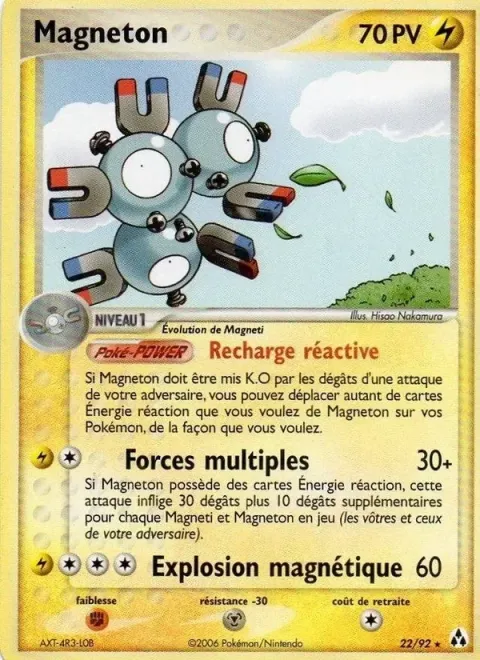 Carte Pokémon Magnéton 022/092, extension EX Créateurs de légendes