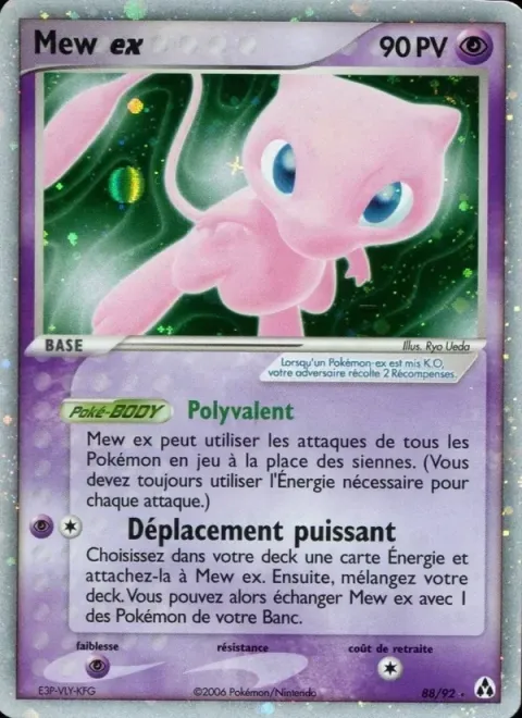 Carte Pokémon Mew ex 088/092, extension EX Créateurs de légendes
