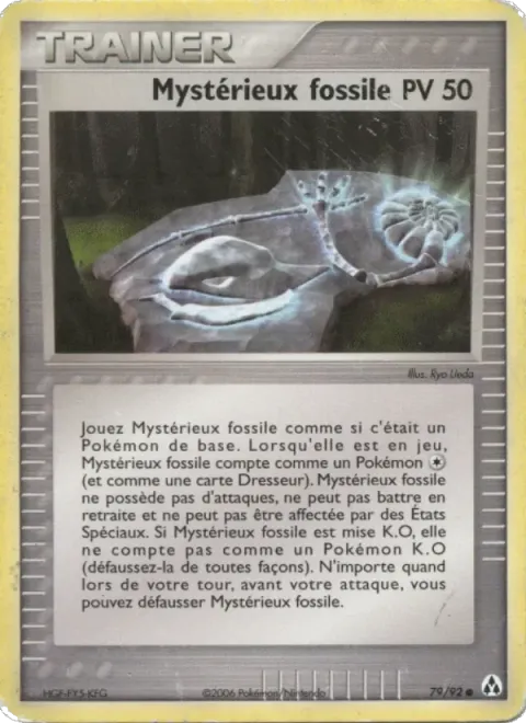 Carte Pokémon Mystérieux fossile 079/092, extension EX Créateurs de légendes