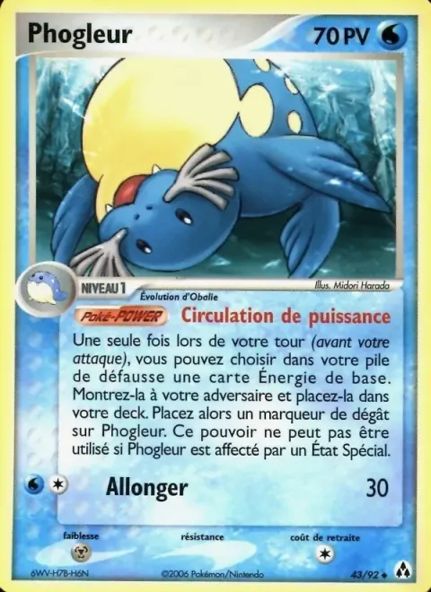 Carte Pokémon Phogleur 043/092, extension EX Créateurs de légendes