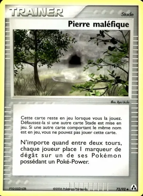 Carte Pokémon Pierre maléfique 072/092, extension EX Créateurs de légendes