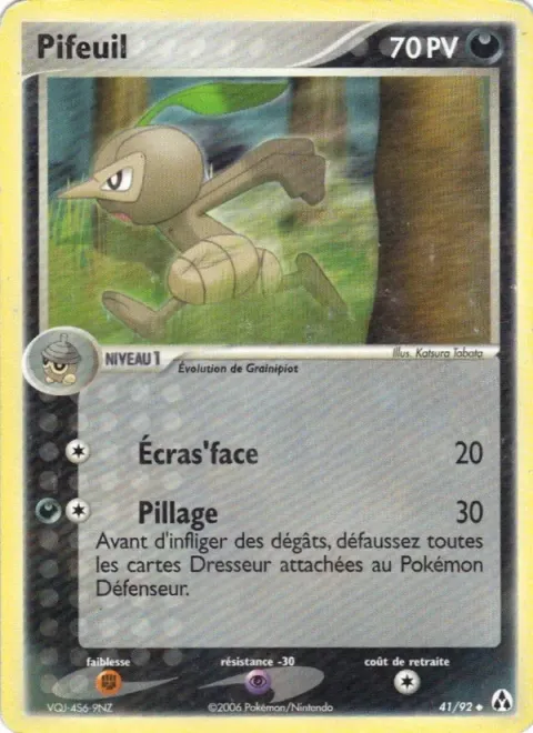 Carte Pokémon Pifeuil 041/092, extension EX Créateurs de légendes