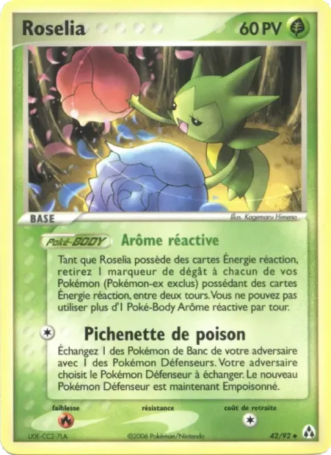 Carte Pokémon Rosélia 042/092, extension EX Créateurs de légendes