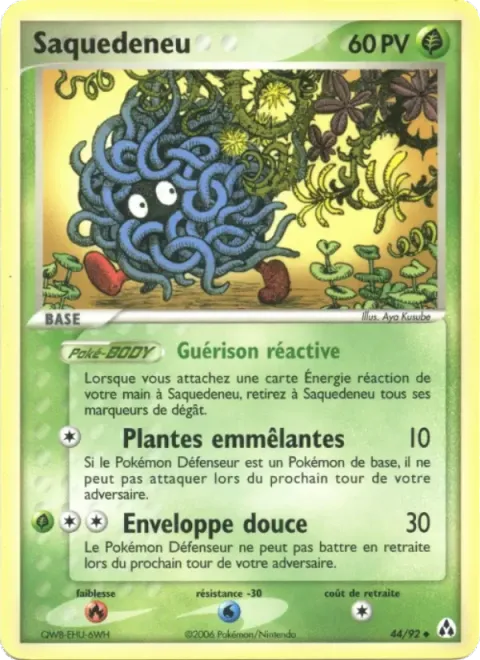 Carte Pokémon Saquedeneu 044/092, extension EX Créateurs de légendes